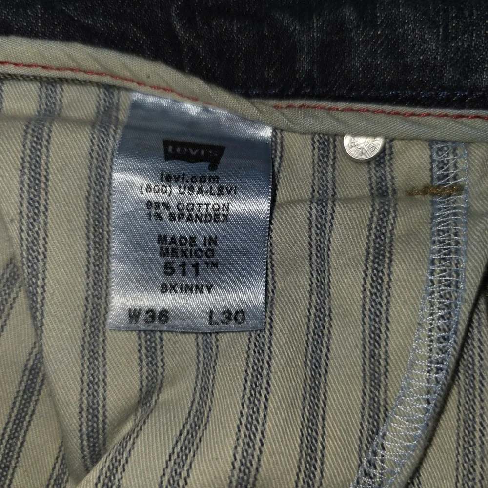 Levi's 511 Skinny Men's Blue Denim Jeans Size 36x30
